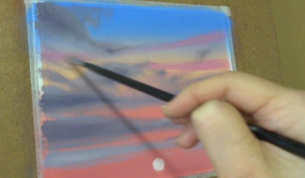 油絵で夕焼け空と雲を描いてみよう～初心者の為の７つの必見ステップ～