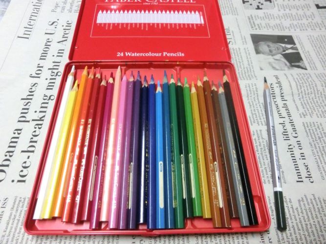水彩色鉛筆　使い方