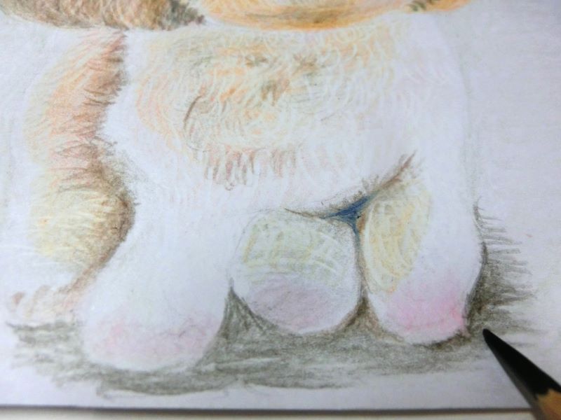 【色鉛筆 犬の描き方】可愛いペットを簡単に描いてみよう　犬の影を描く