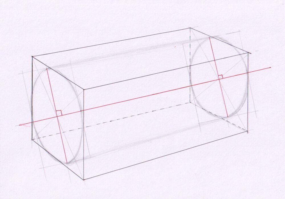 【鉛筆デッサン 円柱の描き方】失敗しやすいポイント５つ　寝かせた円柱はどうなる？