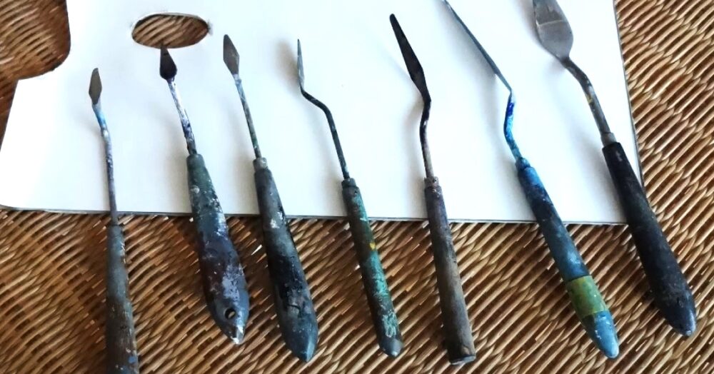 【油絵の道具 】初心者が揃えておきたいもの　ペインティングナイフ色々