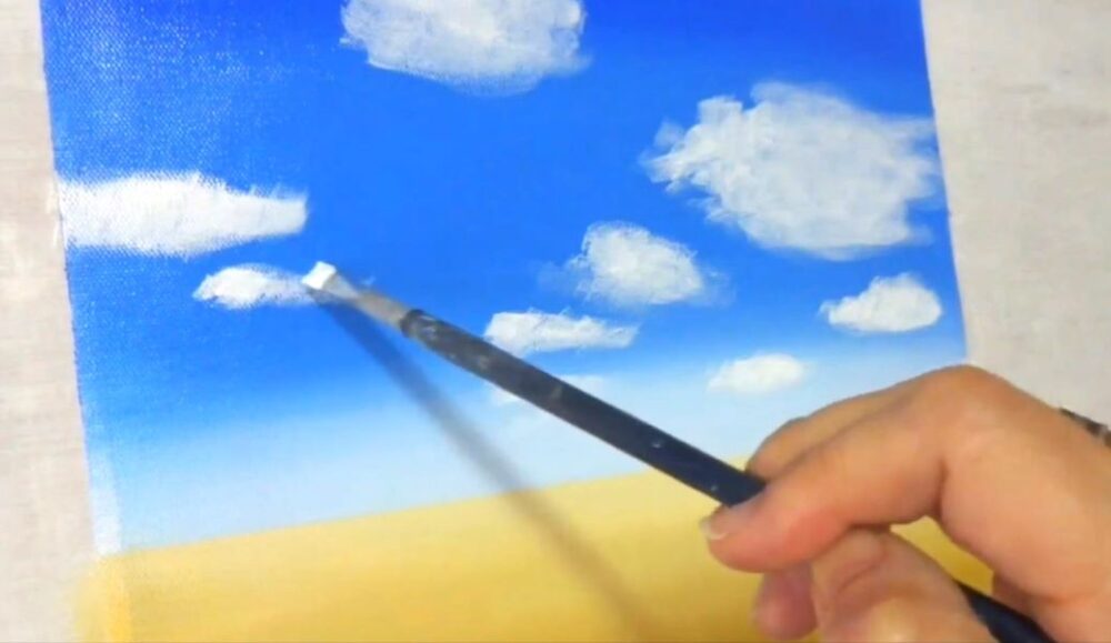 オンライン絵画教室　空　雲