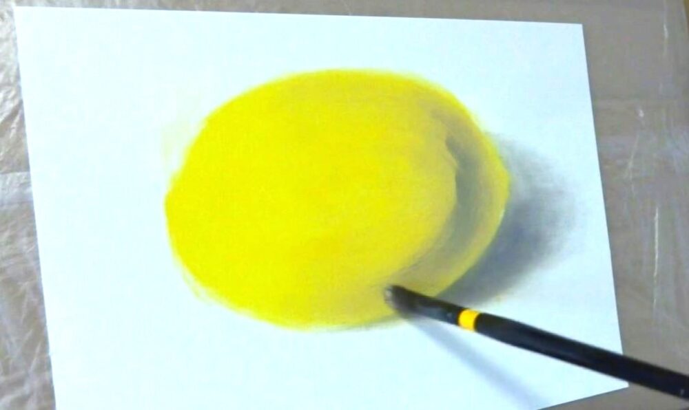 オンライン絵画教室　油絵　レモン