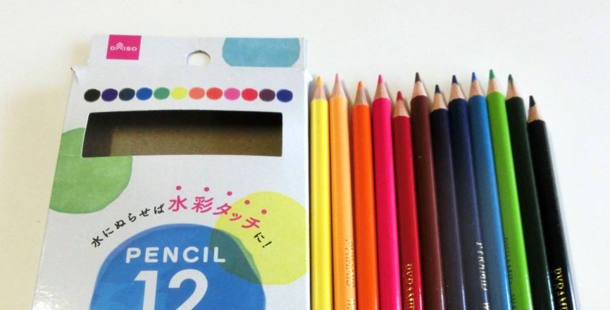 100均の水彩色鉛筆で8種類の技法を試してみる